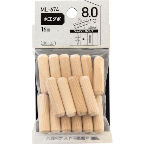 WAKI 목공 다보 8×30 mm ML674 1봉