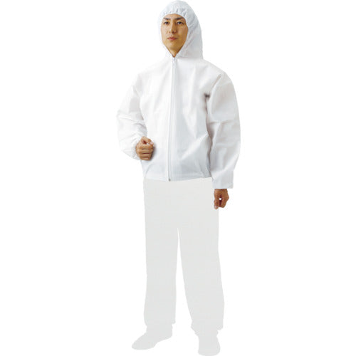 TRUSCO Non-woven Disposable Protective Clothing Hooded Jumper, Medium Size, TPC-FM, 1 Piece