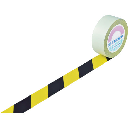 Green Cross Guard Tape (Line Tape) Yellow/Black GT-501TR 50mm width x 100m For indoor use 148062 1 roll