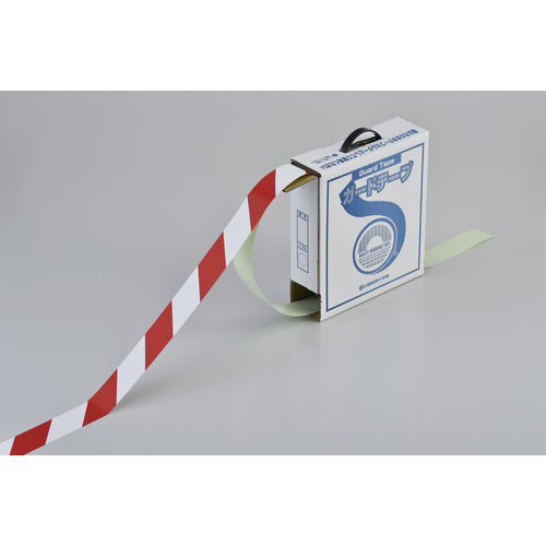 Green Cross Guard Tape (Line Tape) White/Red GT-501WR 50mm width x 100m for indoor use 148063 1 roll