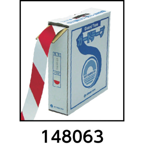 Green Cross Guard Tape (Line Tape) White/Red GT-502WR 50mm width x 20m for indoor use 148083 1 roll