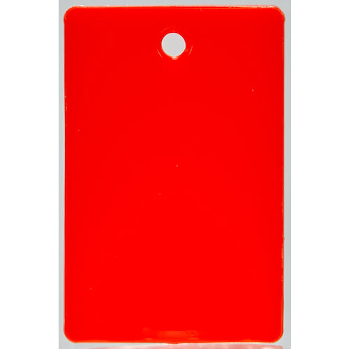 TRUSCO 스티롤 번호표 무지 직사각형 대 57X38mm 5장입 적색 TRFL-R 1 PK