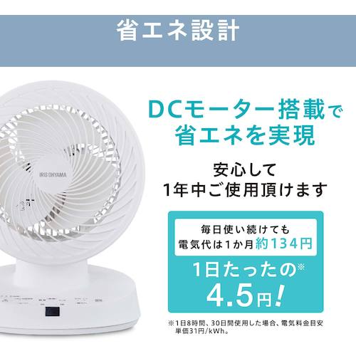 ＩＲＩＳ　２８８４６６　サーキュレーターＤＣモーター　ＤＣタイプ　ホワイト　PCF-BD15T-W　1 台