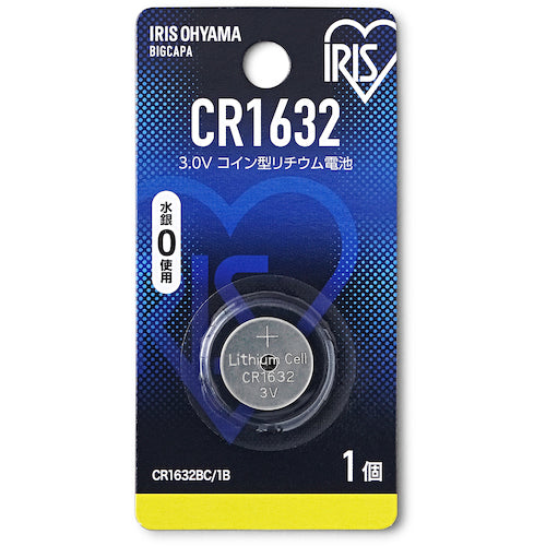 ＩＲＩＳ　５１７１３７　コイン形リチウム電池　ＣＲ１６３２　CR1632BC/1B　1 個