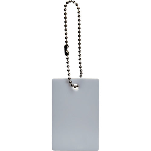 TRUSCO 밸브 개폐찰 사각 흰색 무지 57 x 38 mm x 2.7 두께 볼 체인 부착 TRFW-CH 1 장