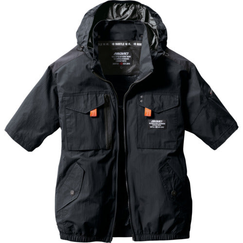 ＢＵＲＴＬＥ　ＡＣタクティカル半袖ブルゾンＡＣ１１５６−３５−Ｌブラック　AC1156-35-L　1 着