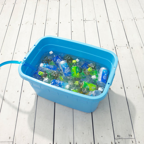 TONBO Square Basin Jumbo with Drain Plug, Blue, 60L, 799, 1 pc