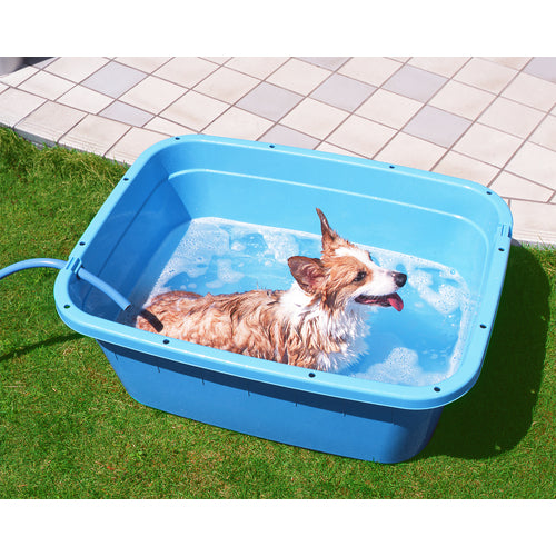 TONBO Square Basin Jumbo with Drain Plug, Blue, 120L, 833, 1 pc