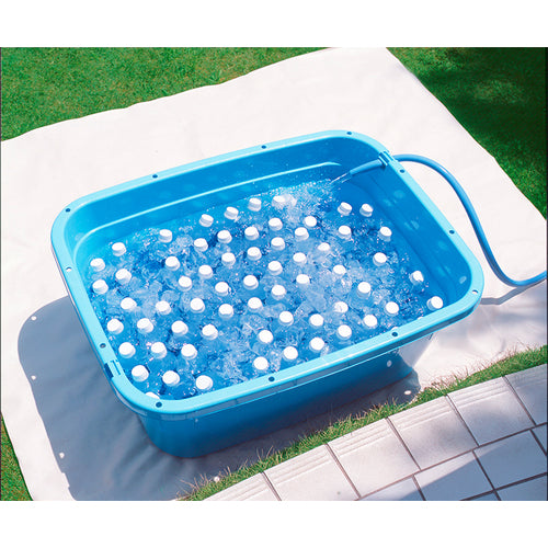 TONBO Square Basin Jumbo with Drain Plug, Blue, 120L, 833, 1 pc