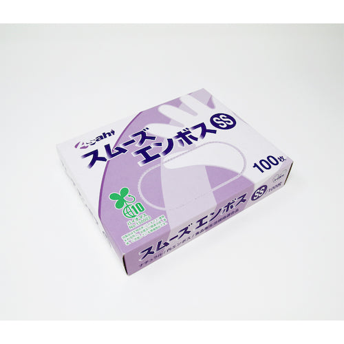 Ａｓａｈｉ　バイオマス　ポリエチレン手袋　スムーズエンボス箱入ＳＳ（１００枚入）　11331　1 箱