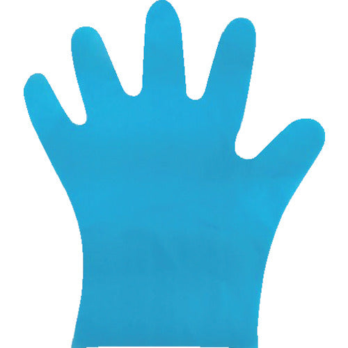 Ａｓａｈｉ　バイオマス　ポリエチレン手袋　フレッシュエンボス箱入　青Ｌ（２００枚入）　11342　1 箱