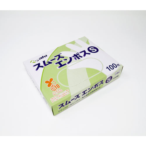 Ａｓａｈｉ　バイオマス　ポリエチレン手袋　スムーズエンボス箱入Ｓ（１００枚入）　11332　1 箱