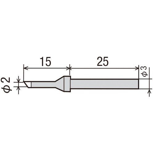グット　はんだこてＣＳ−２１／３１用替こて先２Ｃ型　CS-20/30RT-2C　1 個