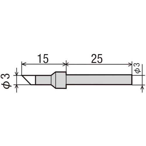 グット　はんだこてＣＳ−２１／３２用替こて先３Ｃ型　CS-20/30RT-3C　1 個