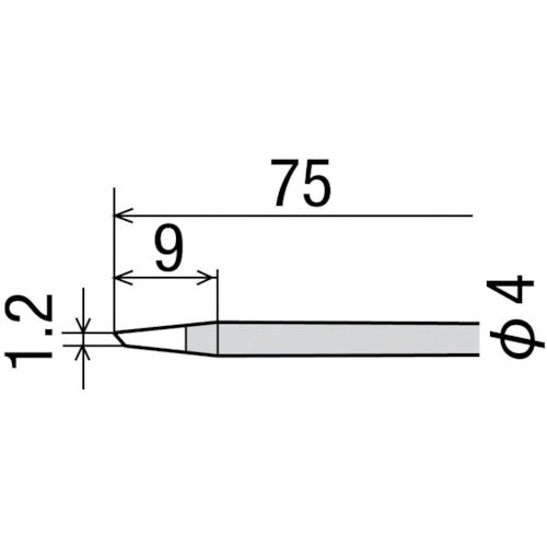 グット　替こて先φ４ＢＣ型ＫＳ２０〜４０Ｒ用　R-48BC　1 個
