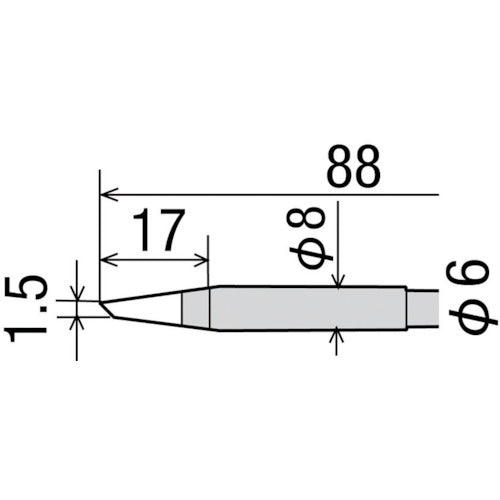 グット　替こて先φ６ＢＣ型ＫＳ−６０Ｒ用　R-6BC　1 個