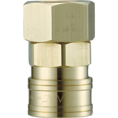 NAC Quick Coupling AL40 Type Brass Male Thread Mounting Socket R3/4 CAL46SF2 1 pc