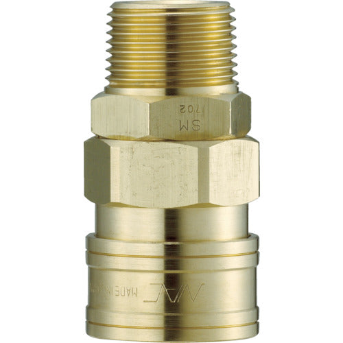 NAC Quick Coupling AL40 Type Brass Female Thread Mounting Socket Rc3/4 CAL46SM2 1 pc