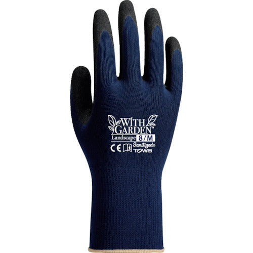 トワロン　ニトリル背抜き手袋　ＷＩＴＨＧＡＲＤＥＮランドスケープ　ネイビー　８／Ｍ　W596-M　1 双
