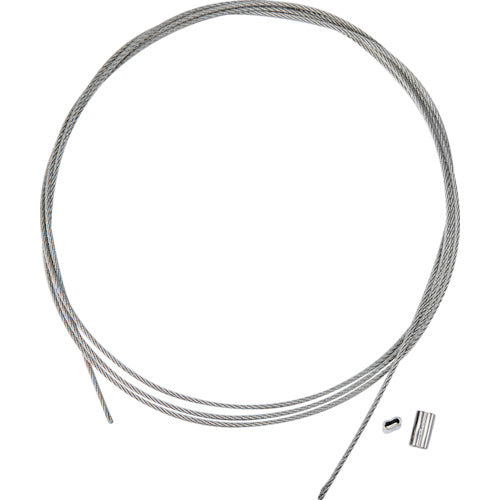 ＴＲＵＳＣＯ　ステンレスワイヤカットロープ＋スリーブ付　１．５パイΦ×３０００ｍｍ（ステンレススリーブ２個付　）　SRCWS1.5X3M　1 本