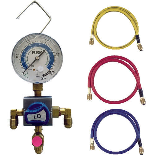 BBK R-410A 볼 밸브식 싱글 매니폴드 키트 W1-410BVK-2 1 S