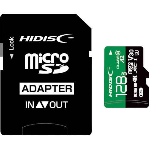 ハイディスク　超高速Ｒ１７０シリーズｍｉｃｒｏＳＤＸＣカード　１２８ＧＢ　HDMCSDX128GA2V30PRO　1 個