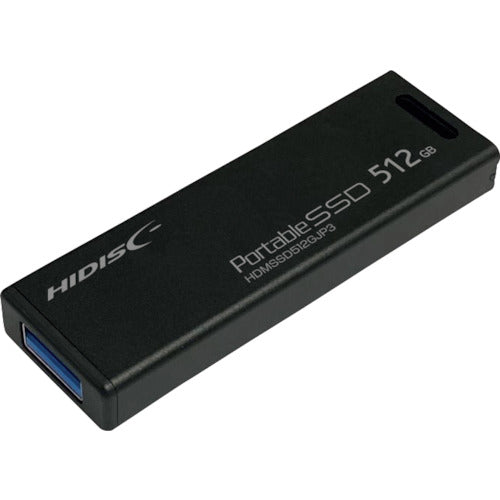 ハイディスク　ＭｉｎｉＳｔｉｃｋポータブルＳＳＤ　５１２ＧＢ　ＵＳＢ３．２Ｇｅｎ２対応データ　録画用　HDMSSD512GJP3R　1 個
