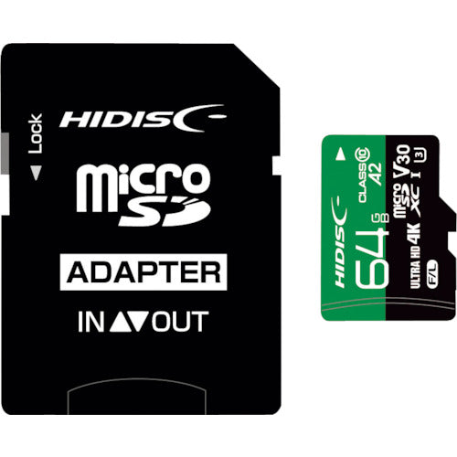HiDisk Ultra-High Speed ​​R170 Series MicroSDXC Card 64GB HDMCSDX64GA2V30PRO 1 pc