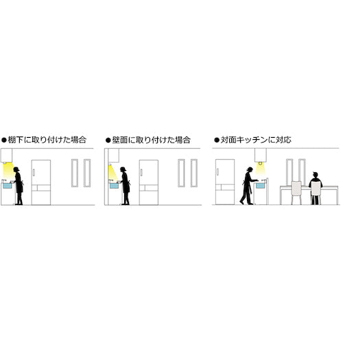 Hotalux LED kitchen light with pull switch, FL20 equivalent, 660lm, HWDG22004, 1 unit