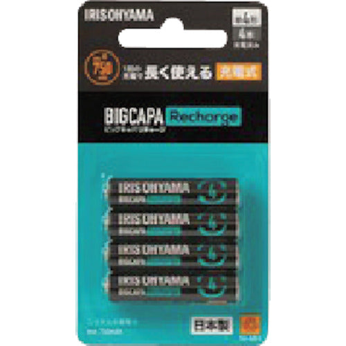 IRIS 578035 Big Capacity Rechargeable AAA Nickel Metal Hydride Battery 4-Pack BCR-S4MH/4B 1 PK