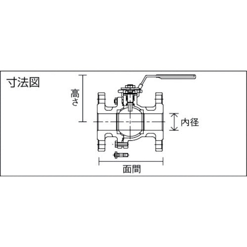 Ｆｕｊｉｋｉｎ　ステンレス鋼製１ＭＰａフランジ式２ピースボール弁１５Ａ（１／２）　UBV-21-J10R-D-ALX　1 個