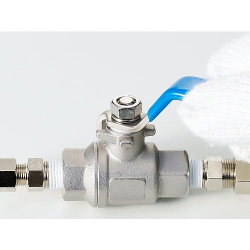 Fujikin Screw-in Ball Stainless Steel 3.92MPa Full Bore Type Ball Valve 15A (1/2) UBVNF-14D-R 1 pc