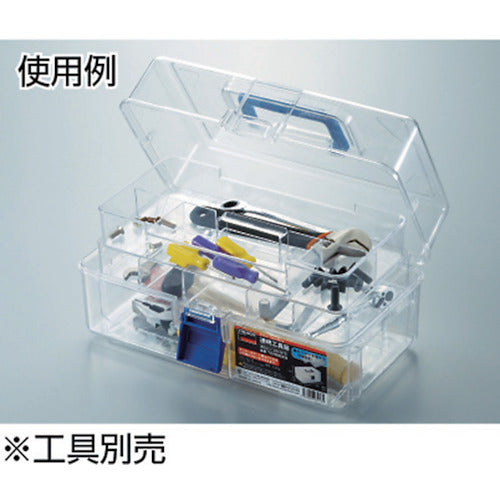 TRUSCO Transparent Tool Box with Inner Tray TCRBOXN 1 pc