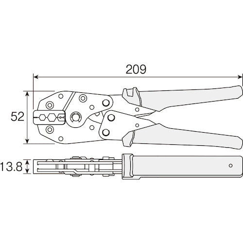 ＨＯＺＡＮ　圧着工具　ＢＮＣコネクター用　P-741　1 丁