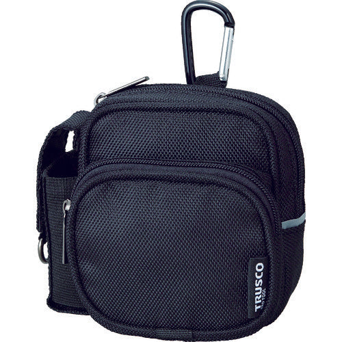 TRUSCO [Sold out and discontinued] Compact Tool Case, Two Wide Pockets, Black, TCTC1802-BK, 1 unit