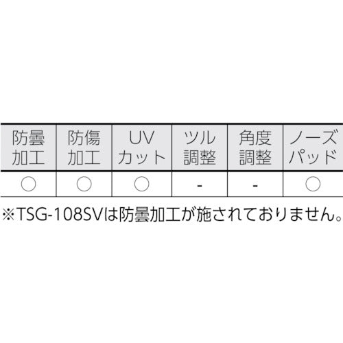 ＴＲＵＳＣＯ　二眼型セーフティグラス　スポーツタイプ　レンズシルバー　TSG-108SV　1 個