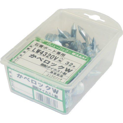 ＷＡＫＡＩ　せっこうボード壁用アンカー　かべロックＷ　タッピングナベ付　３０セット入　LW430NV　1 PK