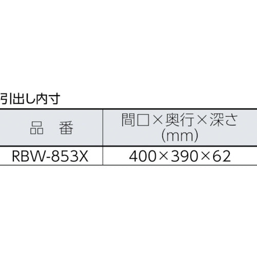 ＴＲＵＳＣＯ　ツールワゴン　ラビットワゴン　５００Ｘ５００　引出２段付　ホワイト　RBW-853X W　1 台