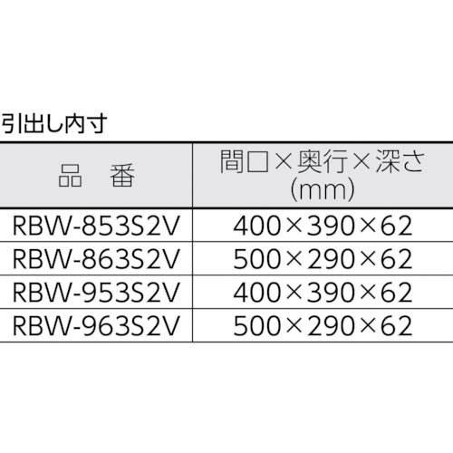 ＴＲＵＳＣＯ　ツールワゴン　ラビットワゴン　６００Ｘ４００　引出１段　仕切２段付　ヤンググリーン　RBW-863S2V YG　1 台