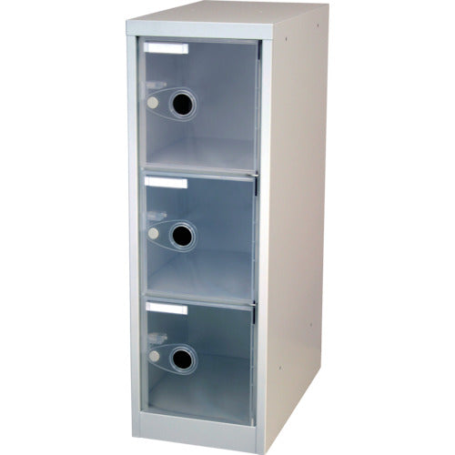 ＴＲＵＳＣＯ　スケルトンロッカー　１列Ｘ３段　クリア　TSL3-TM　1 台