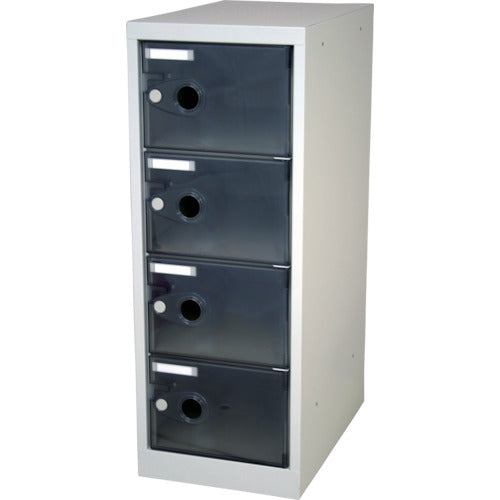 ＴＲＵＳＣＯ　スケルトンロッカー　１列Ｘ４段　ブラック　TSL4-BK　1 台