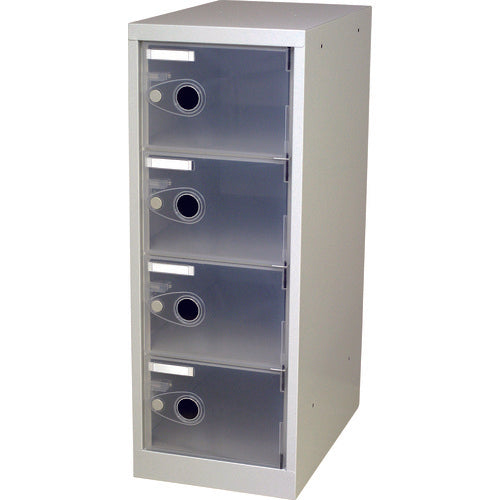 TRUSCO Skeleton Locker 1 row x 4 tiers Clear TSL4-TM 1 unit