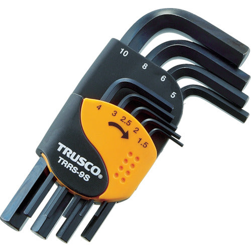 ＴＲＵＳＣＯ　六角棒レンチセット　ショートタイプ　９本組　TRRS-9S　1 Ｓ