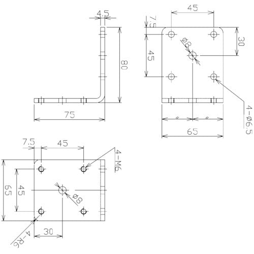 ＮＩＫＫＩ　取付金具　Ｌ型　AL-23　1 個