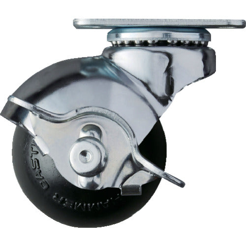 ハンマー　プレート式　旋回式ゴム車輪　５０ｍｍ　ストッパー付　40515P-R50　1 個