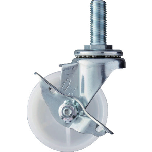 망치 나사식 식 선회식 나일론 바퀴 75mm 스토퍼 부착 413SA-N75 1개