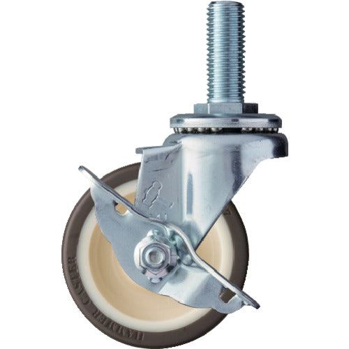 Hammer Screw-in type Caster with stopper and urethane bearing 75mm 413SA-UB75 1 piece