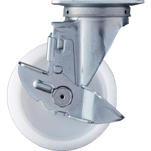 ハンマー　旋回式ナイロン車輪　１２５ｍｍ　ストッパー付　413S-N125　1 個