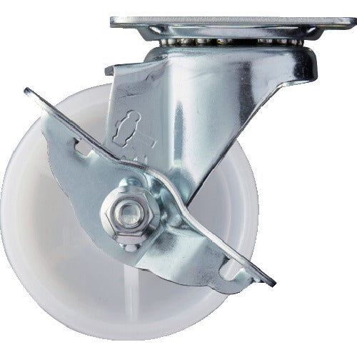 ハンマー　旋回式ナイロン車輪　７５ｍｍ　ストッパー付　413S-N75　1 個