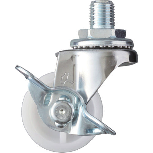 ハンマー　ねじ込み旋回式ナイロン車輪　４０ｍｍ　ＵＮＦ１／２　ストッパー付　415A-10N40　1 個